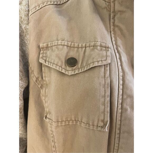 Forever & Flower Tan Jacket. Cotton. Size Medium. - Picture 7 of 8